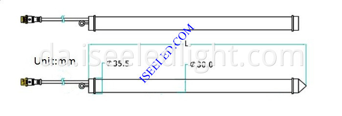 Club Ceiling Light 360 DMX 3dLed Tube size